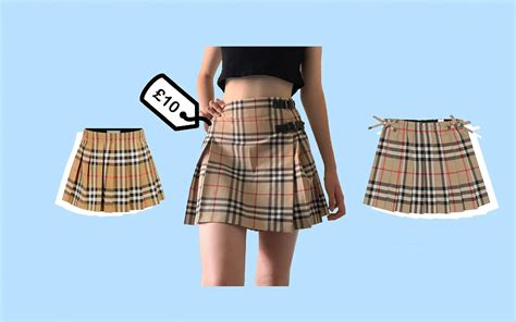 burberry plaid skirt dupe|burberry pleated skirts women's.